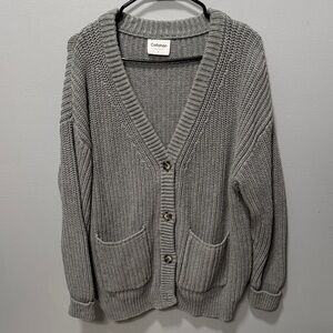 Callahan Oversized Cardigan in Heather Grey